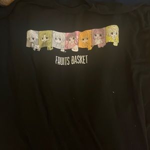 Black Fruits Basket anime long sleeve tshirt. Size X-Large